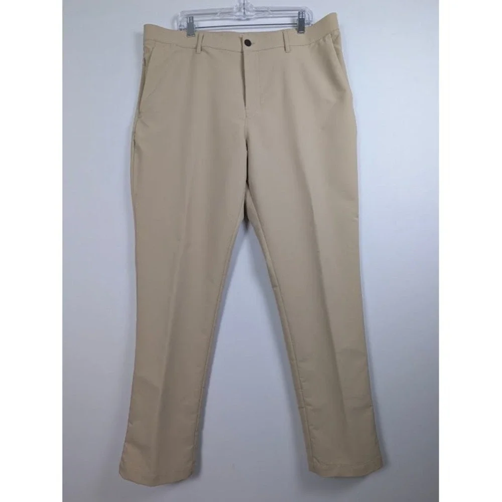 Banana Republic Performance Chinos Mens 38x32 (Fits 39x31) Tan Zipper Pockets